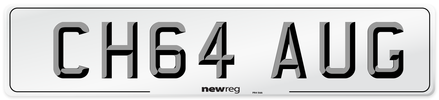 CH64 AUG Number Plate from New Reg